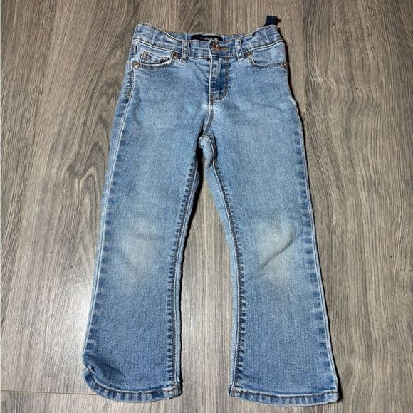 Jordache Baby Boot Adjustable waistband jeans Size 4T Excellent Preloved Conditi - Picture 1 of 4